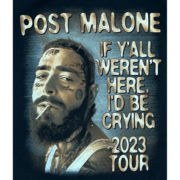 Post Malone 2023 Tour Concert Music T Shirt Two Sided Size Small Rap Hip Hop - Picture 5 of 10